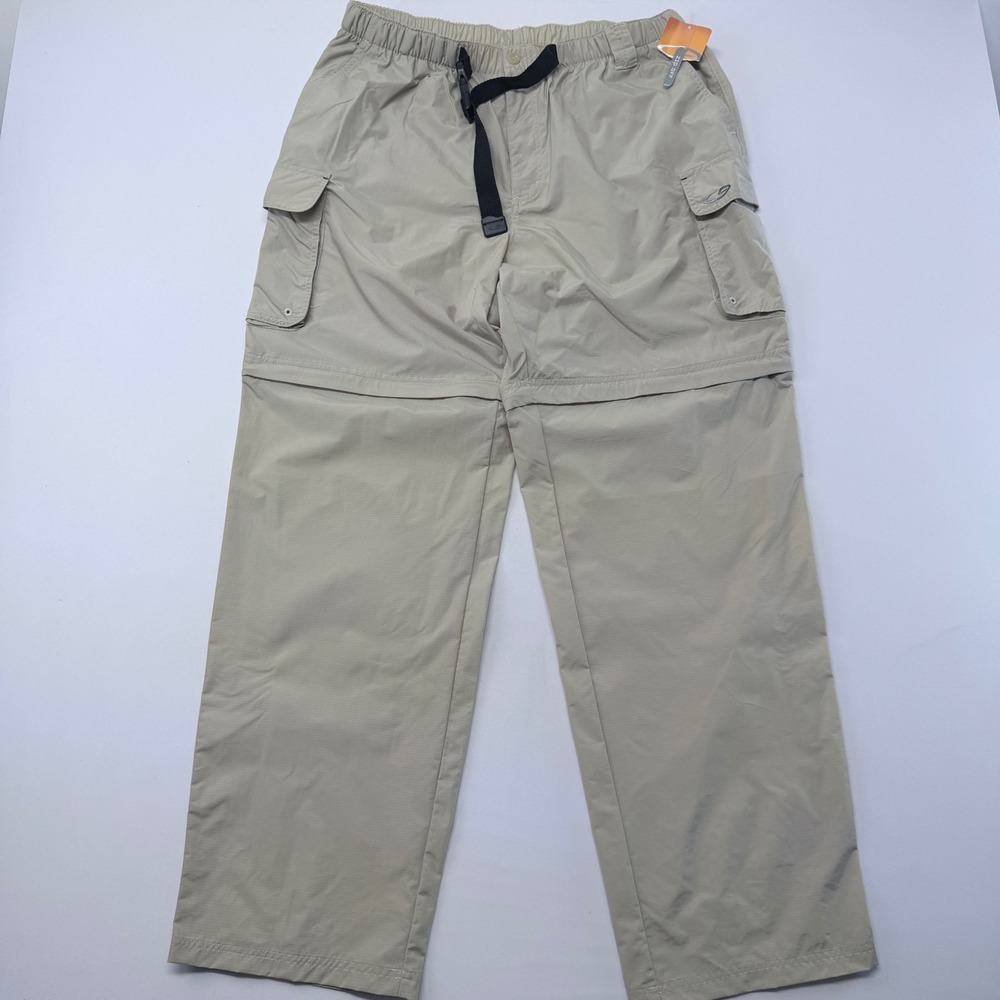 C9 by Champion Mens Khaki Convertible Zip Off Cargo Hiking Pants Large NWT